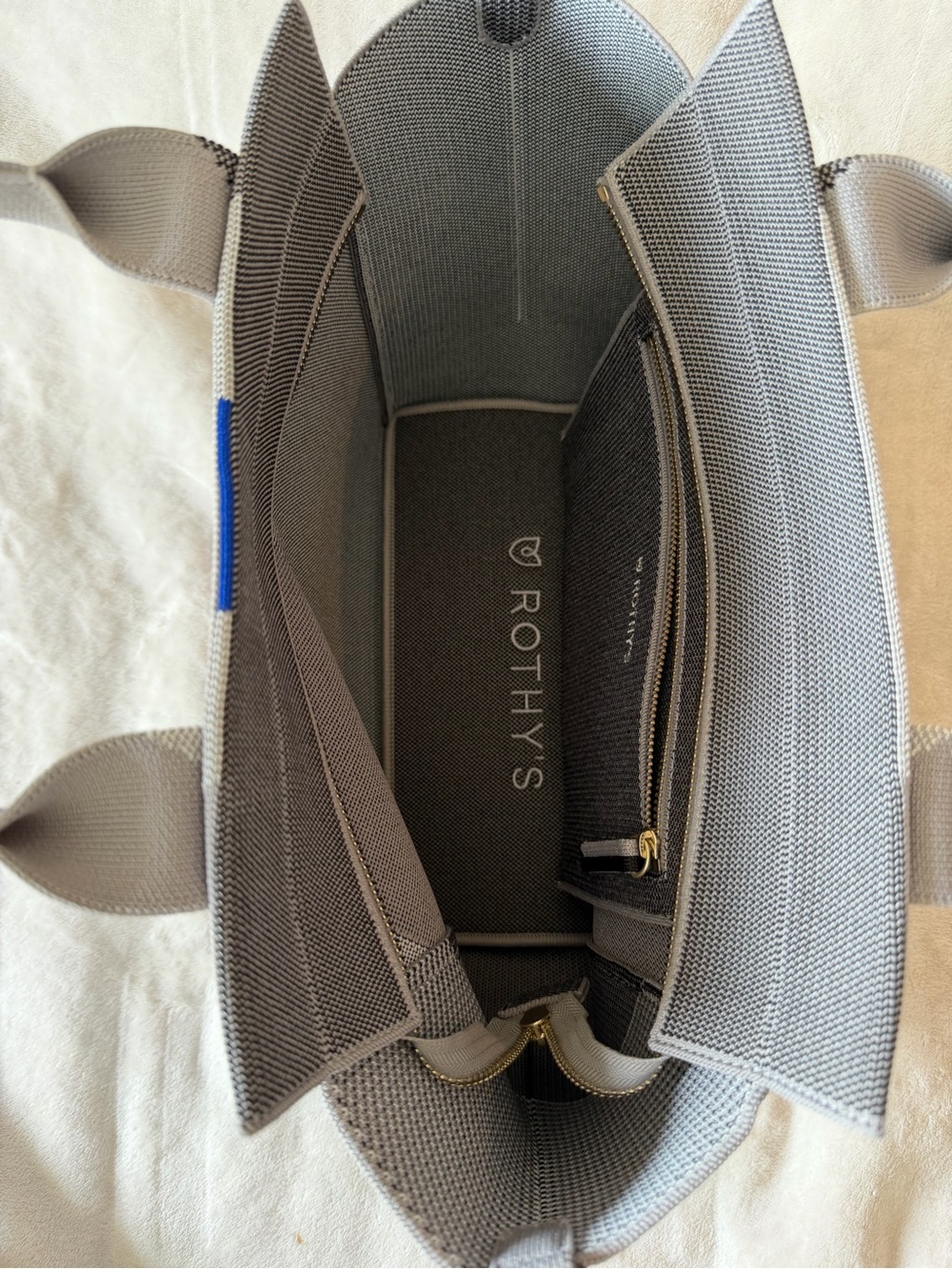 Rothy’s The Handbag ~ Charcoal Grey Crossbody Tote Shoulder Bag Washable - Picture 10 of 15